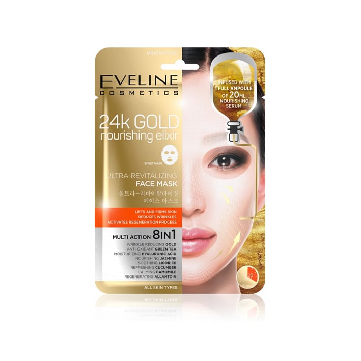 <br/> Eveline Cosmetics <br/> Maschera Coreana <br/> 24K Gold in tessuto